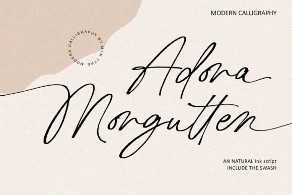 Adora Morgutten: A Modern Script Typeface for Branding