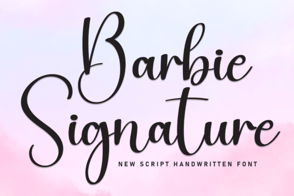 Barbie Signature Font for Crafters and Sellers