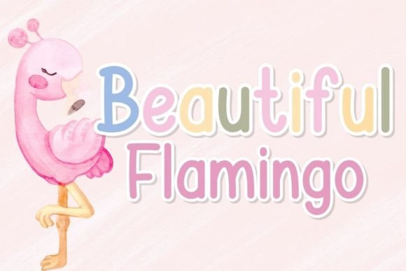 Beautiful Flamingo Typeface for Editorial Design