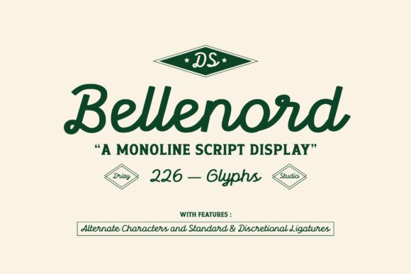 Bellenord: A Monoline Script Typeface for Elegant Editorial Design