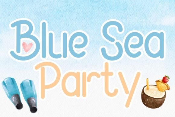 Blue Sea Party Font for Elegant Editorial Design