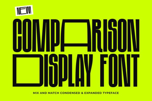 Comparison Display Font for Modern Web Design