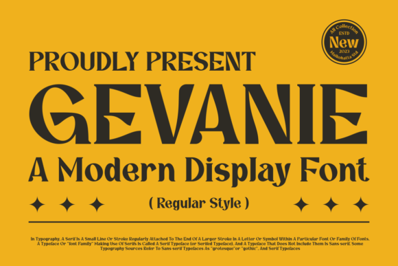 Gevanie: A Modern Serif Typeface for Editorial Design
