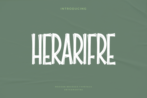Herarifre Font: Textured Script for Spooky Branding