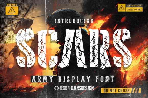 Scars Font: Bold Stencil Type for Crafters