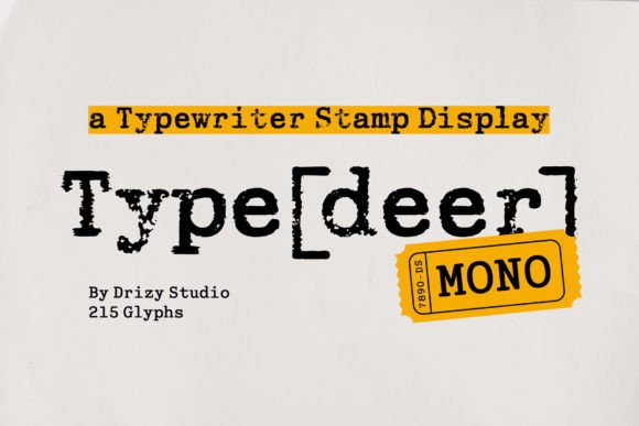 Typedeer Mono: A Stamp-Inspired Typeface for Editors
