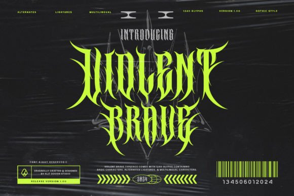 Violent Brave Typeface for Bold Maker Brands